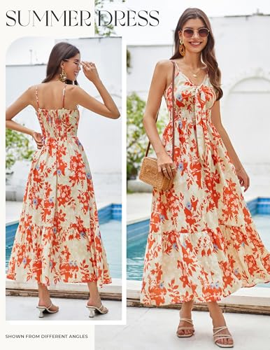 Image of GRACE KARIN Womens Summer Floral Maxi Dresses 2026 Long Flowy Boho Dress Beach Vacation Sundresses Casual Clothes with Pocket