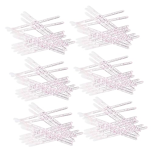 minkissy Portable Lip Brush Stick Crystal Handle Disposable Lipstick Applicator Gentle Flocking Ideal for Lip Gloss Shadow Makeup Beauty Tool