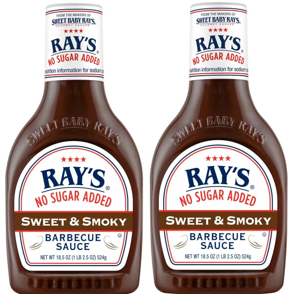 Pack Of 2 No Sugar Added Sweet & Smoky BBQ Sauce, 18.5 oz.