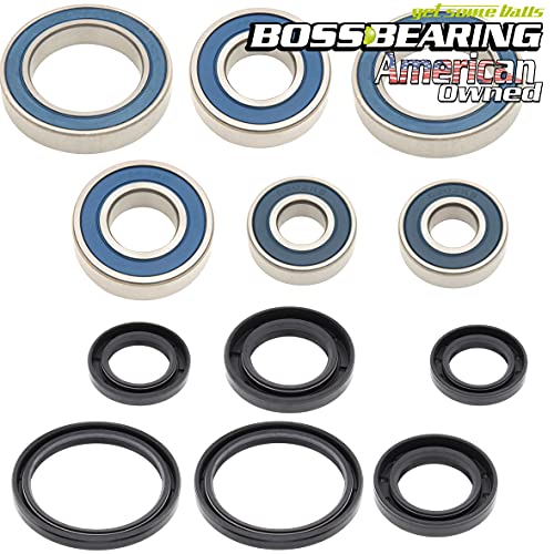 Boss Bearing H-ATV-FR-1002-1F3/H-ATV-RR-1000-2E1 Combo Pack! Front Wheel and Rear Axle Bearings and Seals Kits for Honda TRX400EX 2002-2008