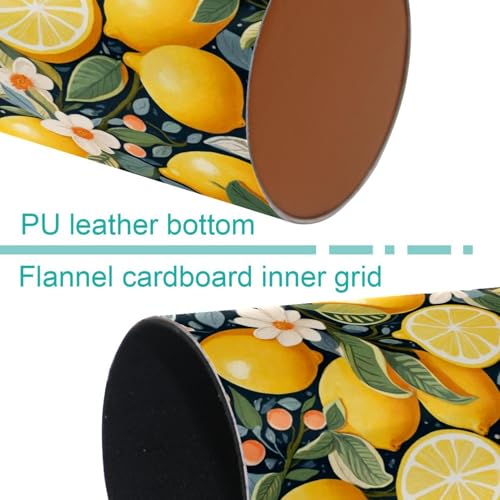 Porte-stylos en métal fleurs de citron pot à crayons de bureau