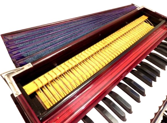 Musicals - Armonio portatile pieghevole in legno, 3,5 ottave, 9 tappi con accoppiatore, armonio indiano, armonio professionale, fatto a mano, armonium portatile
