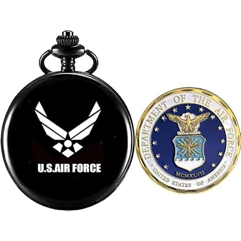 Jofanvin Gifts for US Air Force,Military/Veteran Watch with Challenge Souvenir,Best Air Force Gifts Cover