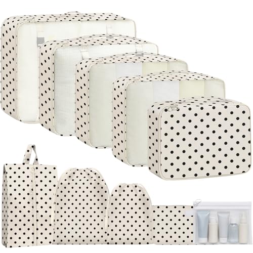 YEEYAA Packing Cubes for Travel 10 Set Luggage Organizer Bags