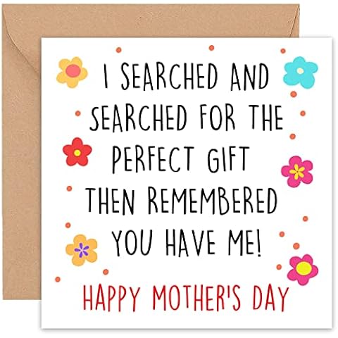 Felbridge Studio - Mothers Day Card - Funny Mother's Day Cards For Best Mum Mummy Ma Mammy Mother s - From Son Daughter Both of Us Child - Mothers Day Gift - Sentimental Humorous Present - 14cm Cover