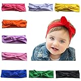 Arlai 10 Color Baby Girls' Hair Accessories Toddler Bow Headbands Turban Knot Rabbit Hairband Headwear (Set of 10)