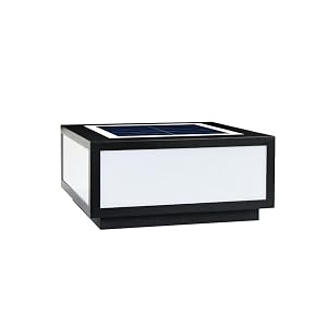 Outdoor Wall Lights Square Outdoors Solar Pillar Light IP65 Waterproof Column Lamp Four-Color Dimming LED DoorPost Lights with