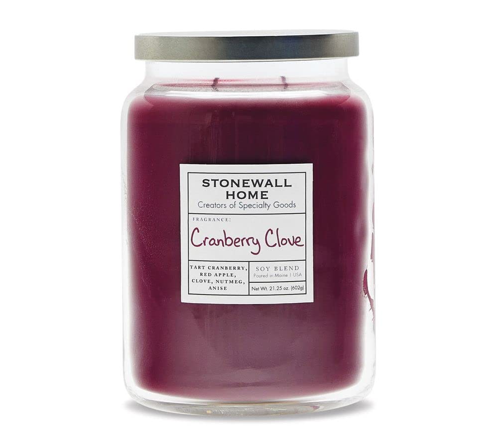 Stonewall Home Cranberry Clove Duftkerze, Large