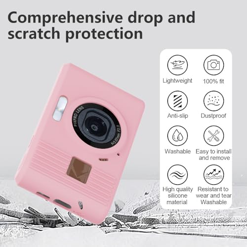 Funda de silicona para cámara Kodak Pixpro C1 rosa miniatura 3