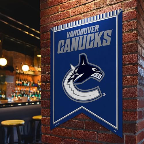 Fanion en feutre NHL Vancouver Canucks grand format pour mur vide - 2