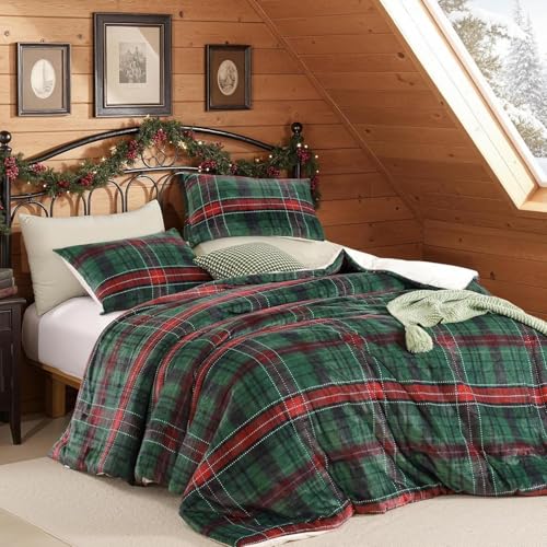 Lanqinglv Weihnachts Bettwäsche 220x240 Biber Flauschige Flanell Winter...