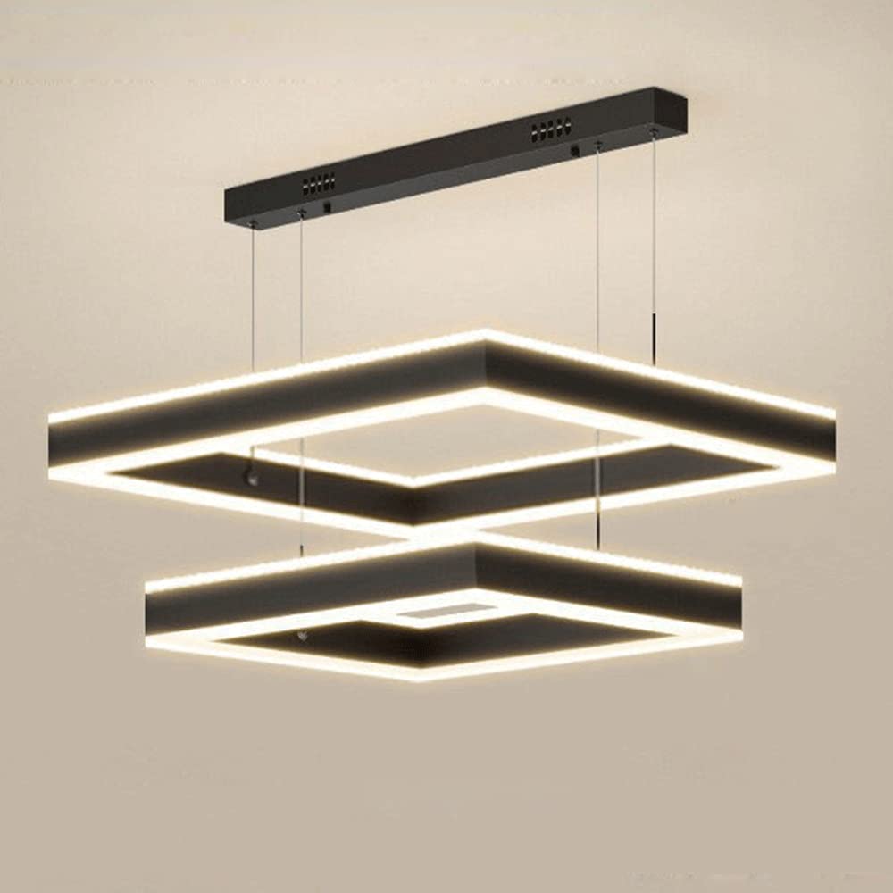 Amazon.com: Mjsdjof 2-Lights Aluminum Square Ceiling Pendant