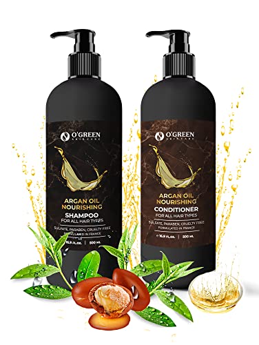 Moroccan Argan Oil Shampoo And Conditioner Sls Sulfate Paraben Salt Free - Thickening For Fine/Thin Hair - Safe For Color And Keratin Treated Hair Best Gift Set For Damaged, Dry, Curly Or Frizzy Hair #TOP1