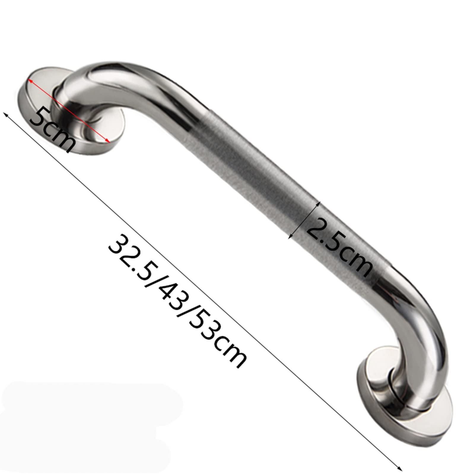 Uchwyt ścienny do prysznica, poręcz bezpieczeństwa, poręcze ergonomiczne do wanny, uchwyt łazienkowy ze stali nierdzewnej, poręcz toaletowa(43cm