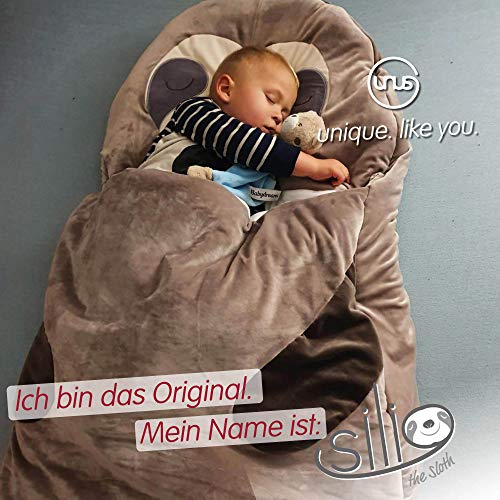 UNUS Faultier Schlafsack für Kinder, Kuscheldecke für Mädchen und Jungen, Kinderschlafsack, groß, 160x80cm - Image 4