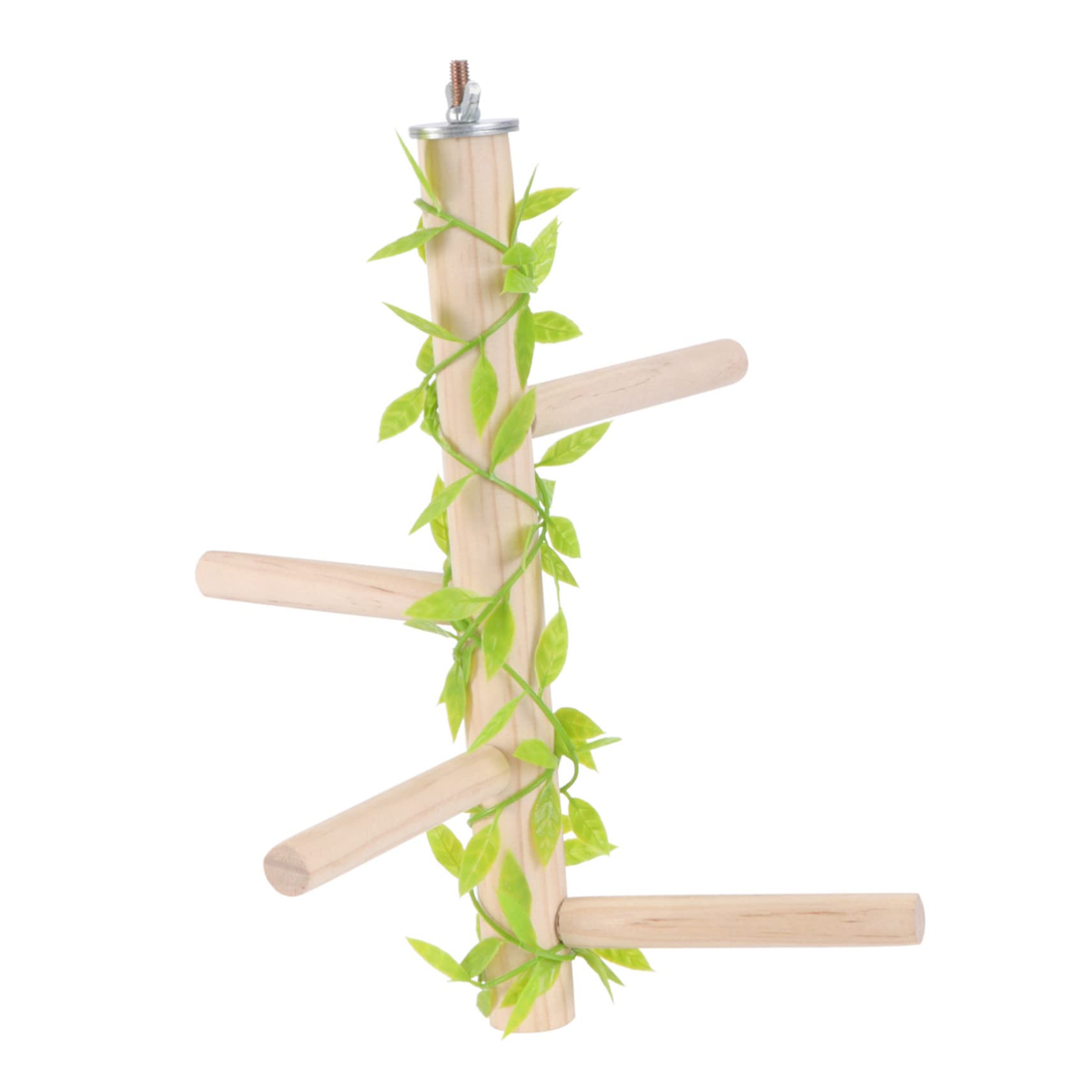 ifundom 1PC Solid Multi Forked Parrot Perch Rack Practical Bird Stand Pole for Birds Natural Pine Design Keeps Pets Engaged and Happy
