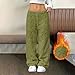 Fleece Pajama Pants Women,Fuzzy Pajama Pants Fluffy Fleece Flannel Cozy Green Drawstring Lounge Pant With Pockets Fall Winter Warm Cute Soft Plush Pj Bottoms,L