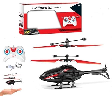 GNGEE Helicopter with Radio Remote ControlEnterprise Helicopter Watch Remote Controlled Helicopter with Unbreakable Dual Rotating Blades, Helicopter Flying