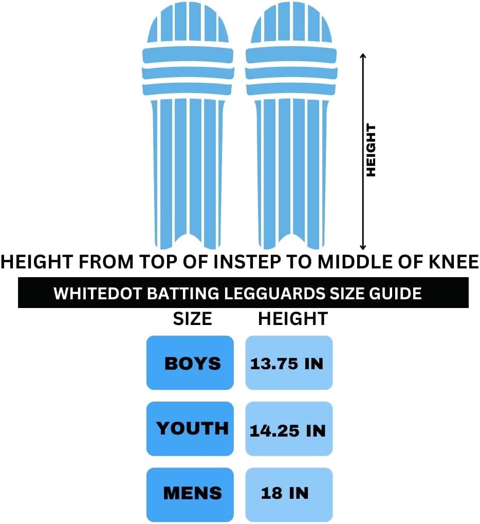 Cricket Batting Legguard - Cricket Batting Pads - Versed White YRH