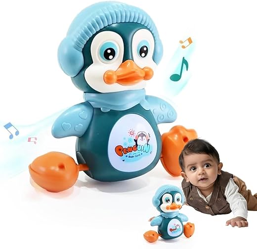 Jack Royal Penguin Waver Musical Toys, Baby Crawling Toys with Music and LED Lights, Singing, Dancing, Learning Crawling T...