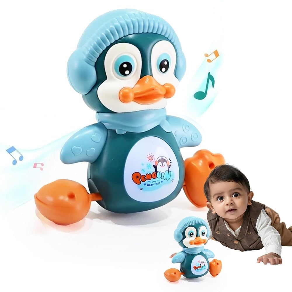 Jack Royal Penguin Waver Musical Toys, Baby Crawling Toys with Music and LED Lights, Singing, Dancing, Learning Crawling T...