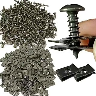 zmart 100x車用ファスナークリップ U型金属ネジクリップ クリップナット スピードナット Uナット 板バネナット ナットクリップ メタルクリップ パネルファスナー トリムクリップ U型ナット スナップクリップ Uボルト クリップファスナー 挟み込み金具 スプリングクリップ