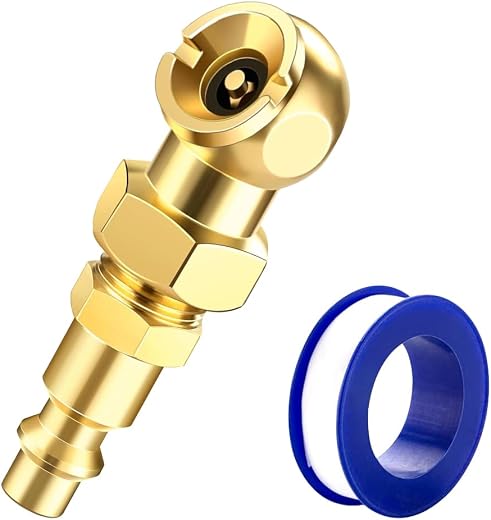 STHIRA® 1/4" NPT Tire Inflator Chuck 90 Degree Brass Air Compressor Adapter 300PSI Max Lock-On Air Hose Fitting Pneumatic ...