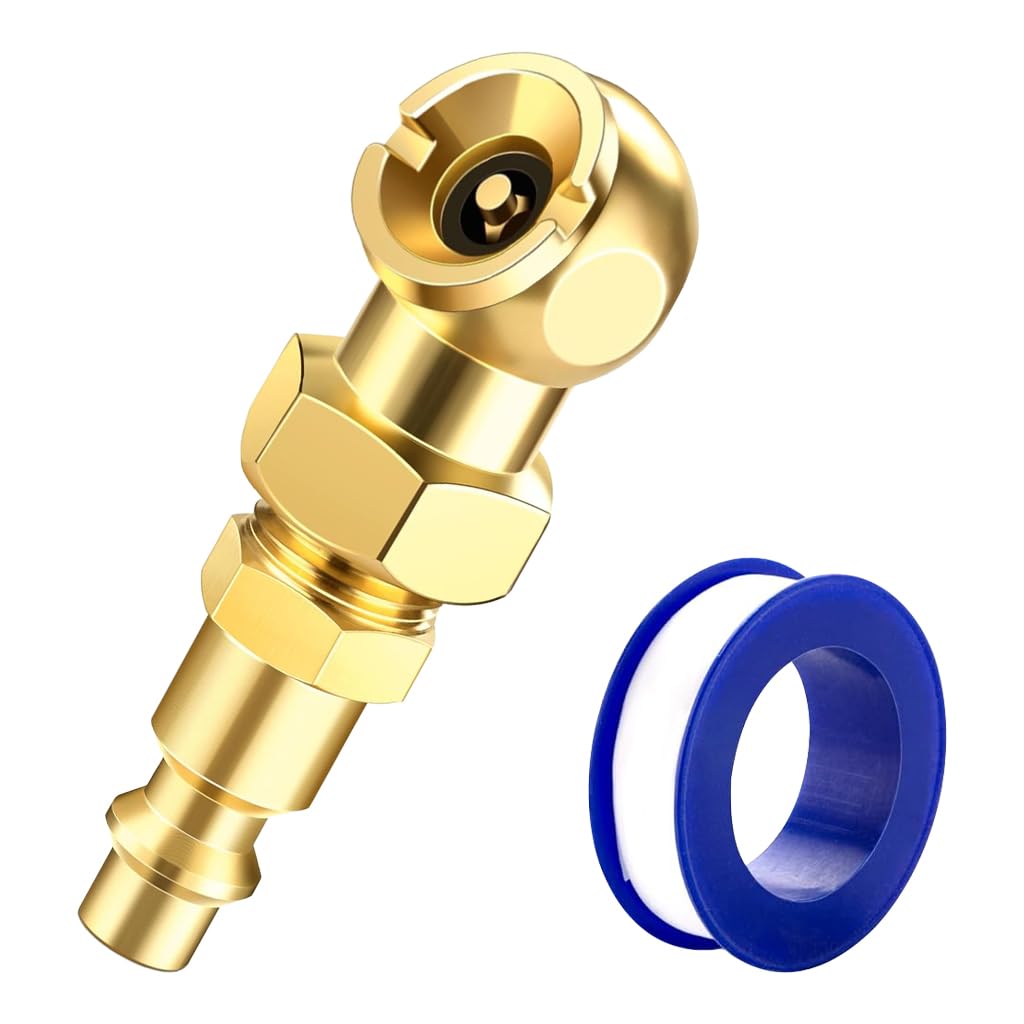 STHIRA® 1/4" NPT Tire Inflator Chuck 90 Degree Brass Air Compressor Adapter 300PSI Max Lock-On Air Hose Fitting Pneumatic Quick Connect Tire Car Air Pump Accessory Car Tyre Inflator Tool-image-14