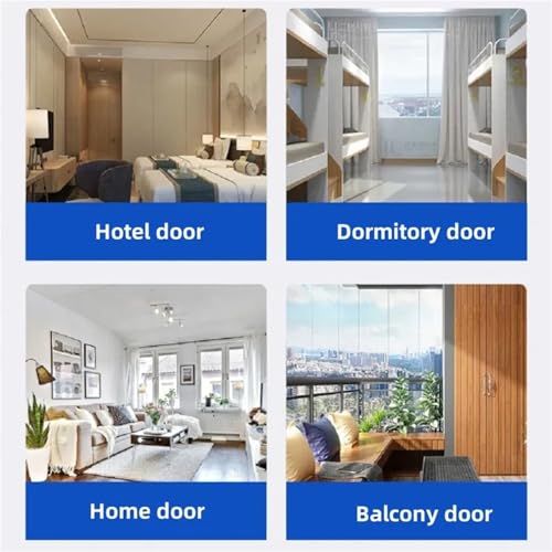 Door Viewer 2 Pcs 180 Degree Door Viewer HD Glass Lens Wide Angle Peephole Security Hidden Adjustable Glass Lens for Furniture Hardware Tools(70-90MM) miniatura 5