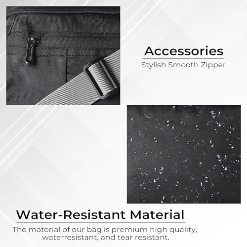 Image of Wooum Sling Bag for Men & Women | Water-Resistant Crossbody Side Bag with Multiple Compartments | Messenger Bag for Office & Travel | 1 Year Warranty | Stylish Money Bag for Daily Use