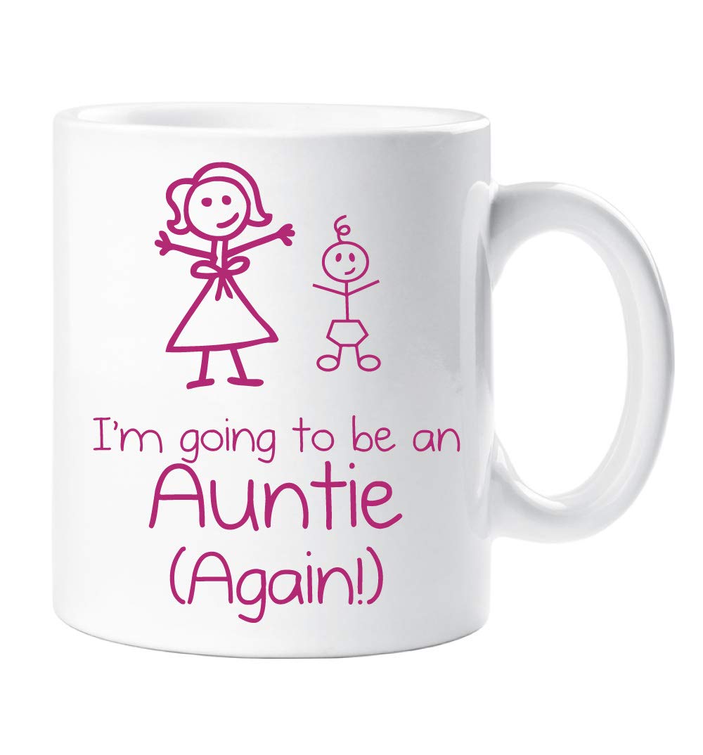 60 Second Makeover Men's White Limited I'm Going To Be An Auntie Again Mug Cup New Baby