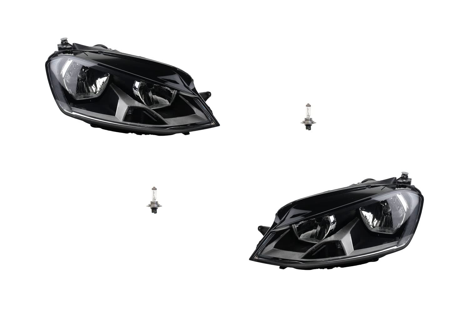Johns, Scheinwerfer Halogen passend für VW Golf VII 5G1 BA5 ab 2012- Set H15 mit H7 L R