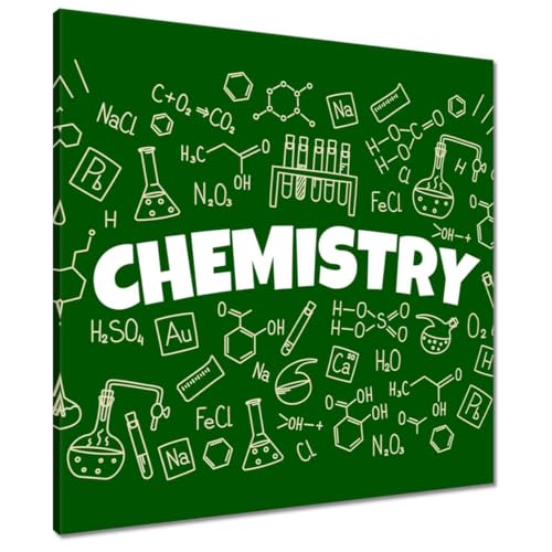 Tableau sur toile chimie 60x60 cm pour décoration murale d'un bureau ou labo