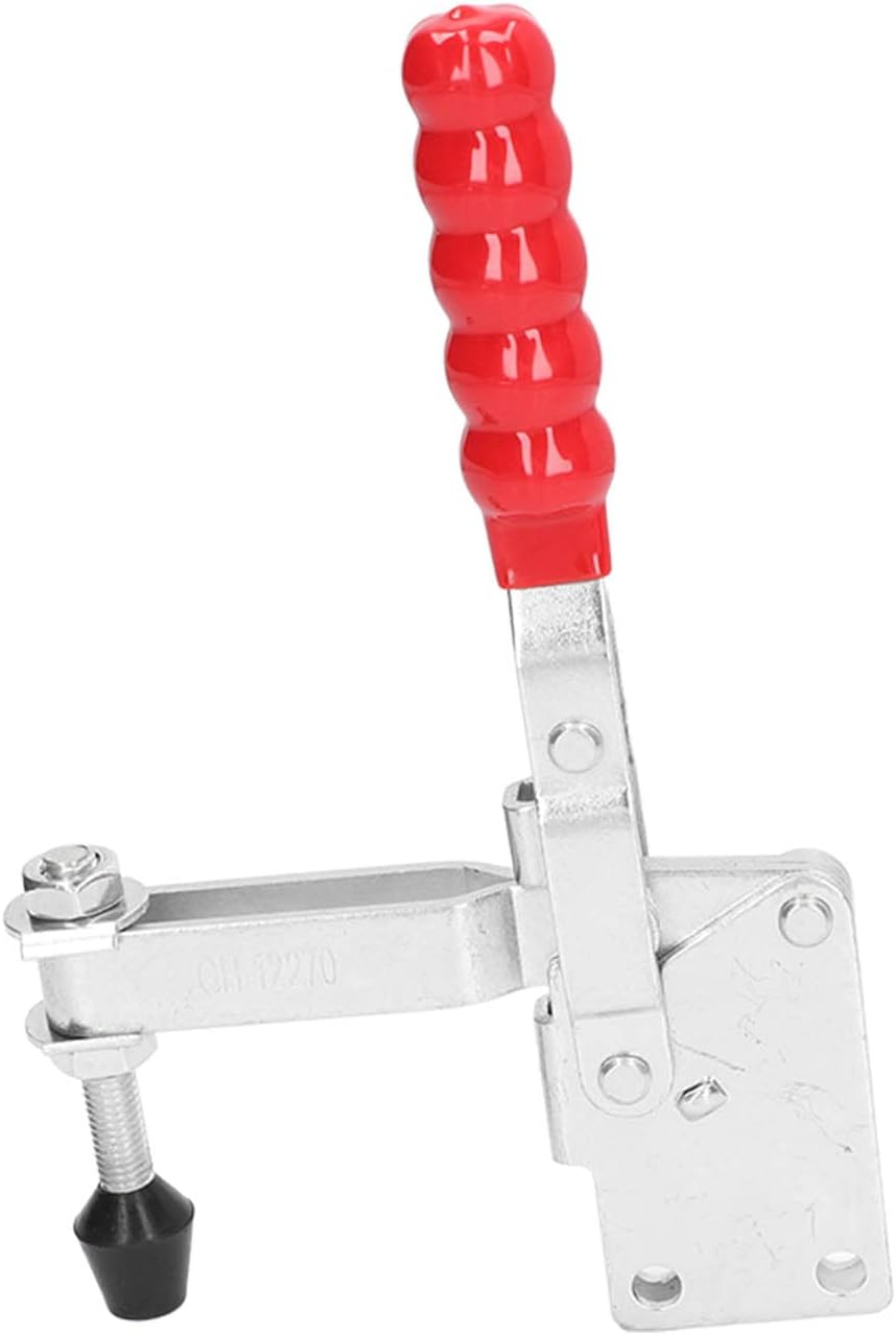 Toggle Clamp Hold Down Bench Clamps, Welding Toggle Clamp with Quick Release, Heavy Duty 749.6lb Clamping Force for Metal Plates and Circuit Boards, Includes 1 Clamp 2 Gaskets 2 Nu
