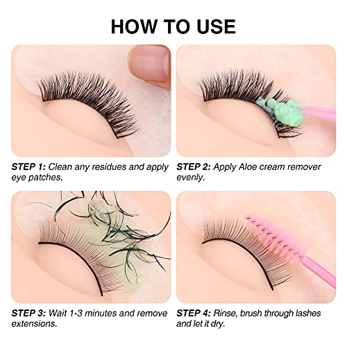 LASHVIEW Eyelash Extension Remover Cream, Eyelash Adhesive Remover, Professional Eyelash Extensions Remover for Salon(ALOE 0.51fl.oz/15ml)