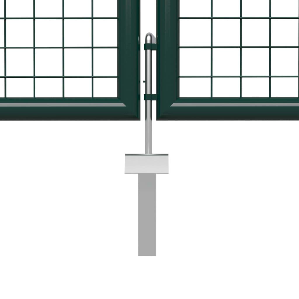 Gecheer Cancello per Giardino in Acciaio 400x200 cm Verde-Home