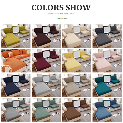 Wear-Resistant Universal Sofa Cover, Stretch Couch Cushion Slipcovers Replacement, Anti-Slip L Shape Sofa Covers, Chaise Lounge Slipcover Jacquard Fabric (Dark Grey,Chaise Cover) #TOP3