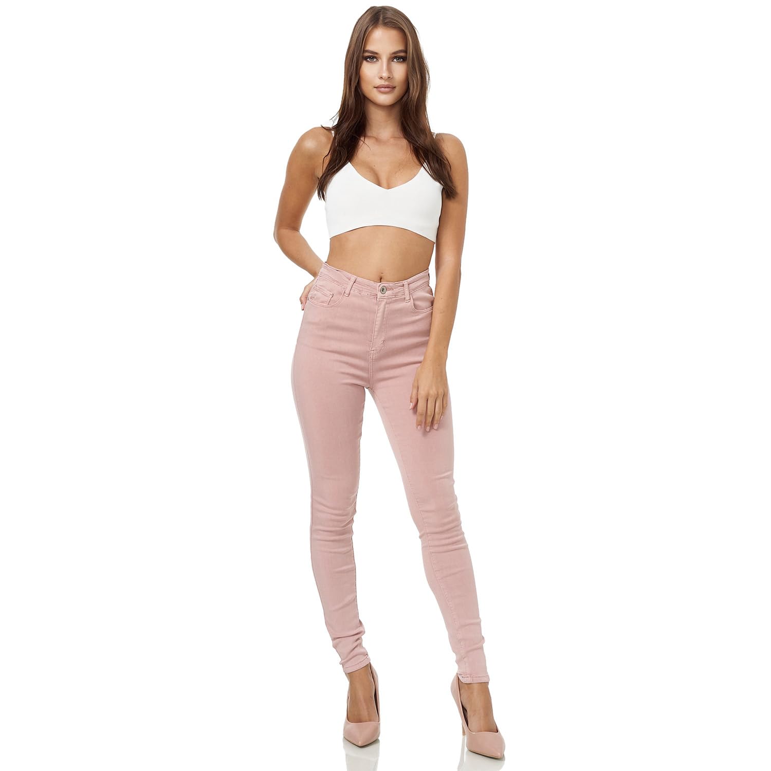 Glamexx24 Damen Jeans High Waist Skinny Female Stretch Hose Slim Fit Jeans für Frühling, Sommer, Herbst, Winter, Jede Jahreszeit