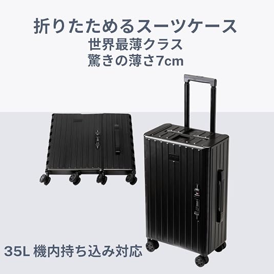 Amazon | [アンドフラット] 折り畳み式キャリーバック メタリック