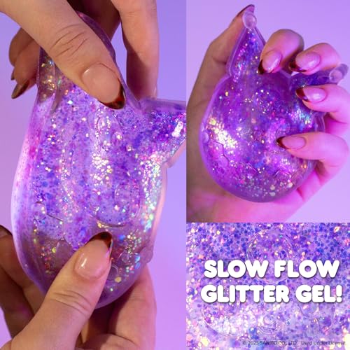 Image of Hello Kitty and Friends SLIMYGLOOP Gelli Gels - Kuromi, Slow Rising Sensory Squeeze Toy with Glitter, Gel Filled Fidget Toys