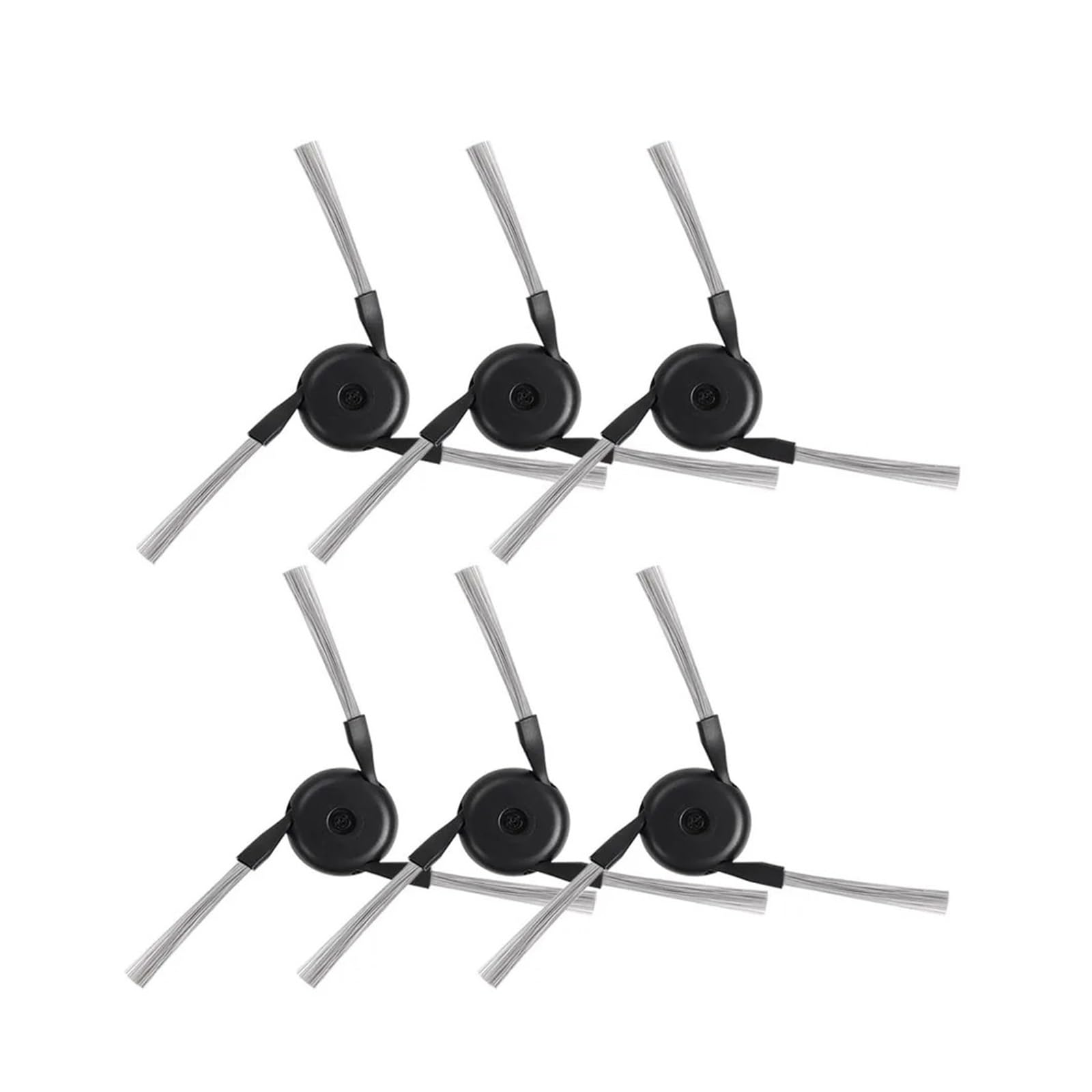 Qlmxjvzhkcn 6Pcs Black Side Brush，Compatible For Dreame，X40 Ultra/X40 Pro/X50/X50 Ultra/S40 Enhanced/X40 Pro Ultra/L40 Ultra/X30 Pro Ultra Robot Vacuum Cleaner(6Pcs Black)