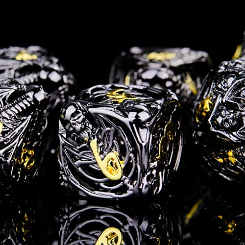 Cttasty-DND-Dice-Set-Hollow-Metal-Dice-Set-Handmade-7pcs-Polyhedral-Dice-Set-DND-RPG-MTG-Role-Playing-Game-Dice-Set-DD-Dice-with-Gift-Case-for-DND-Dungeons-and-Dragon-Darkness-Bone