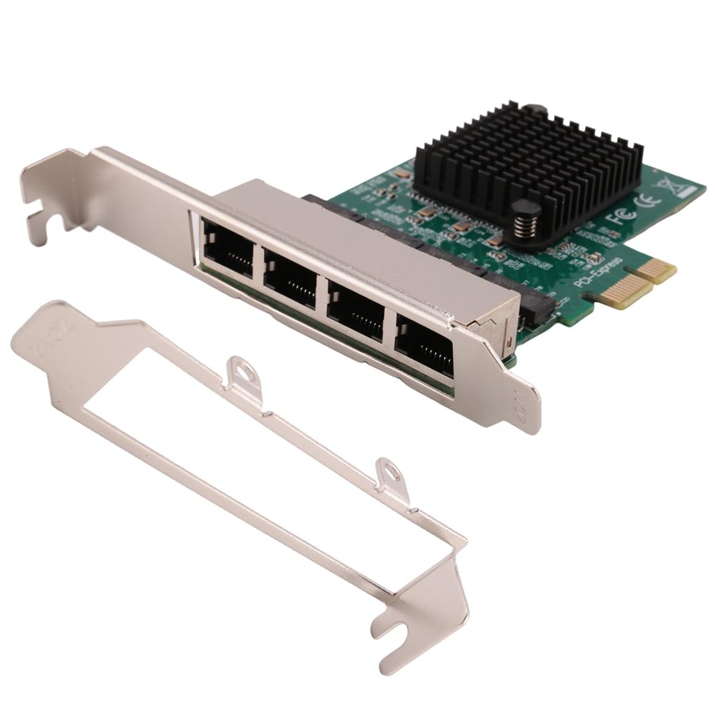 3X Tarjetas de Red Adaptador de Red/Ethernet/LAN Tarjeta de Red PCI-E Realtek RJ45 Internet Ethernet Gigabit Tarjeta de Red de 4 Puertos