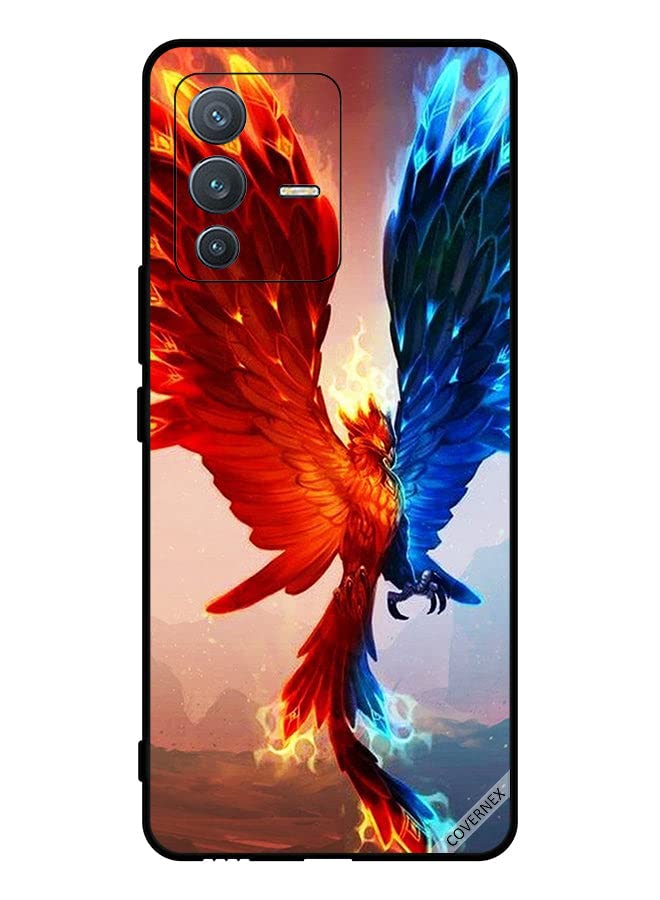 Protective Case Cover For vivo V23 Pro Fire And Water Eagle Wallpaper