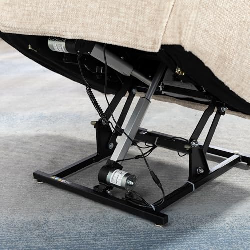 Image of Large Power Lift Recliner Chair for Adults Elderly, Dual Motor Electric Recliner 400LBS, Lay Flat Recliners with Folding Tablet, Wireless Charging, Extended Footrest, USB Ports