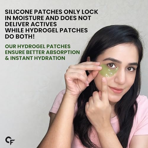 Image of Carbamide Forte Hydrogel Under Eye Patches For Dark Circles | Under Eye Mask with Caffeine | Reduces Dark Circles, Puffiness & Fine Lines | Eye Care Routine | Cooling, Hydrating & Repairing Eye Patches | 60 Patches (30 Pairs) for Men & Women