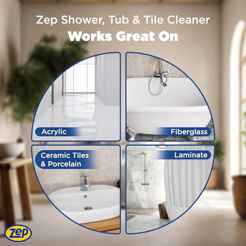 Zep Shower Tub and Tile Cleaner 32 oz ZUSTT32 (Case of 4) -Eliminates Hard Water Stains and limescale - Thumbnail 6