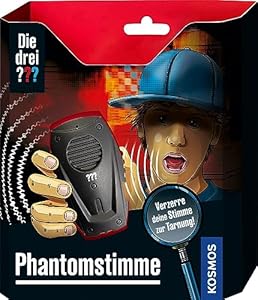 Die drei ??? Phantomstimme von KOSMOS, Aufnahmegerät mit Stimmenverzerrer, Detektivspielzeug, Detektiv Ausrüstung, Detektiv Set, Mitbringsel Kindergeburtstag, Geschenk für Kinder ab 8-12 Jahre