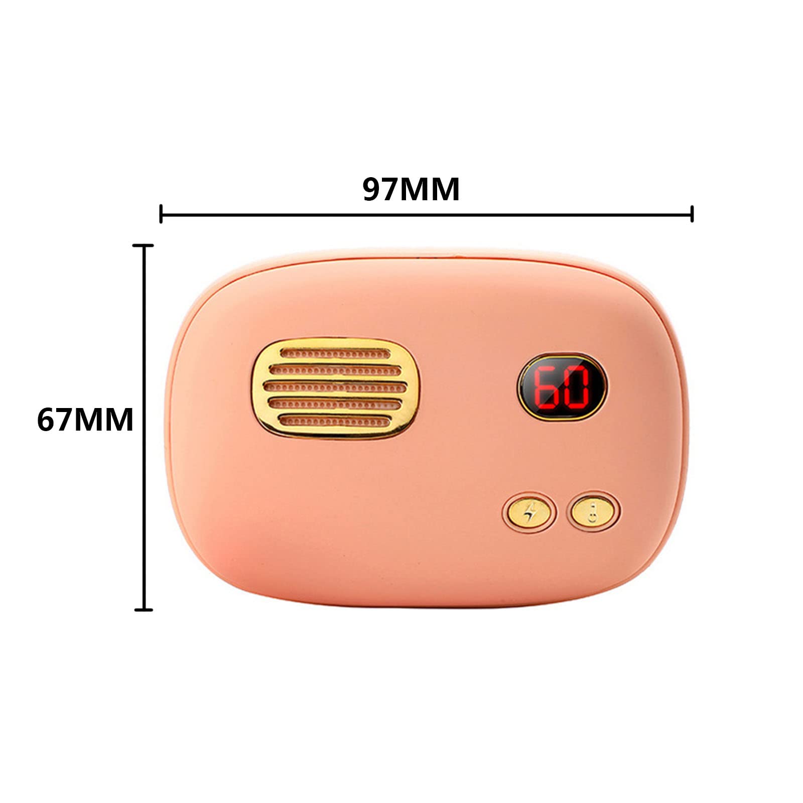 Chauffe-Mains USB 6000mAh Power Bank Externe à Puissance Mobile Main Électrique Réchauffeur de Mains Portable Cadeaux,Rose
