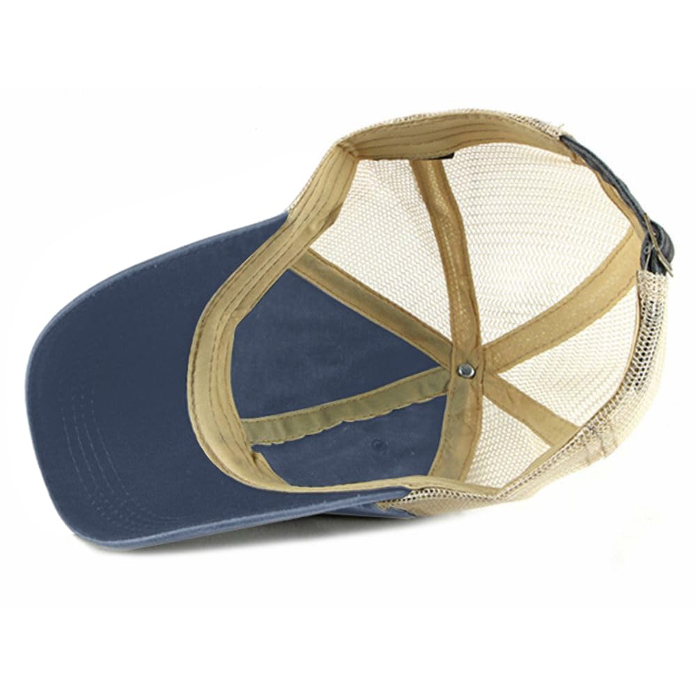 Gorra de béisbol vintage lavada de malla ajustable desgastada para hombres y mujeres, sombreros de sol, playa, deportes al aire libre